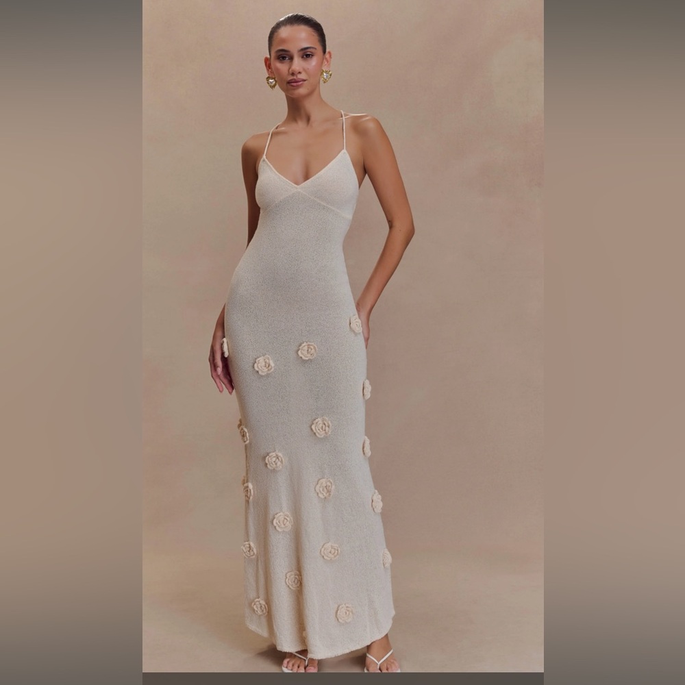 Meshki Suki Knit Maxi Dress With Flowers